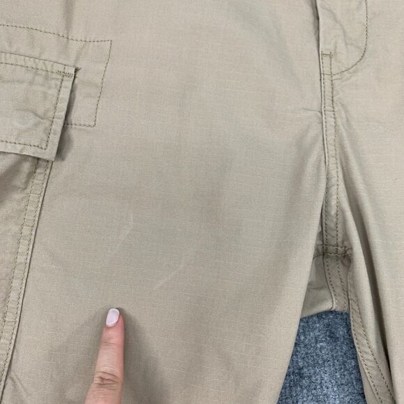 Levis Cargo Short Men 38 Khaki Beige Cotton Multi Pocket 9in Inseam - Picture 3 of 15